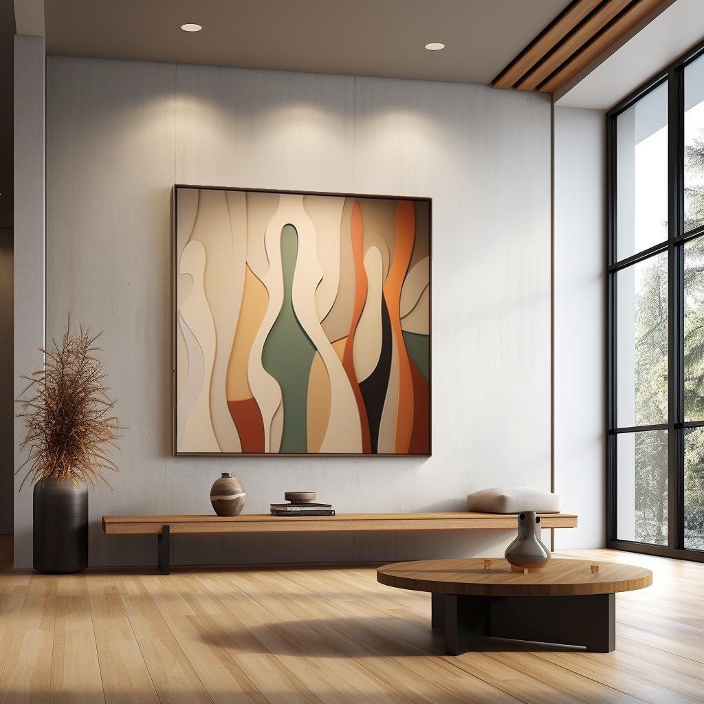 Colorful Wood Carving Wall Art,Geometric Square Wood Art,3D Wood Texture ,Wood Wall Hanging, Housewarming Gift