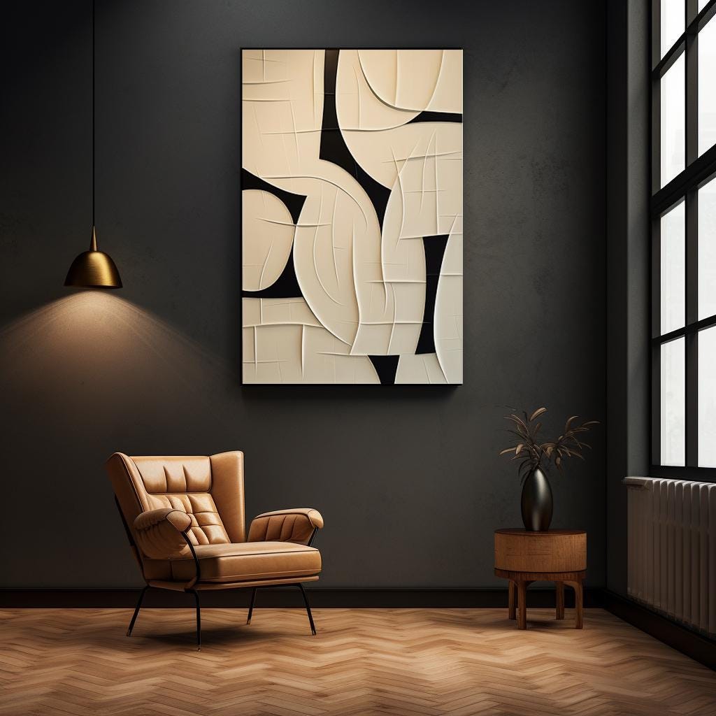 White And Black Minimalist Textured Wall Decor,Wood Carving Wall Art,3D vision,Home décor,Geometric Wall Décor,Living Room Art,Wooden Murals