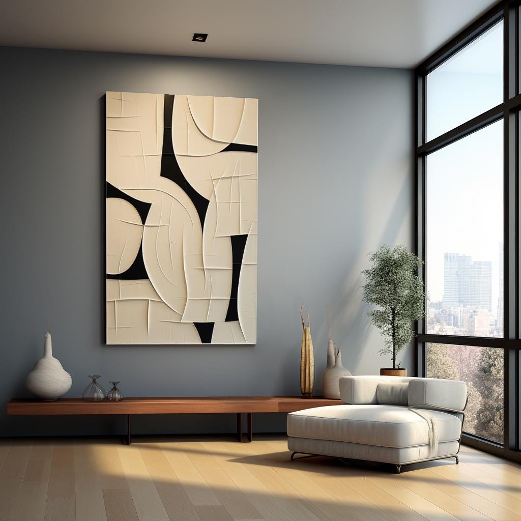 White And Black Minimalist Textured Wall Decor,Wood Carving Wall Art,3D vision,Home décor,Geometric Wall Décor,Living Room Art,Wooden Murals