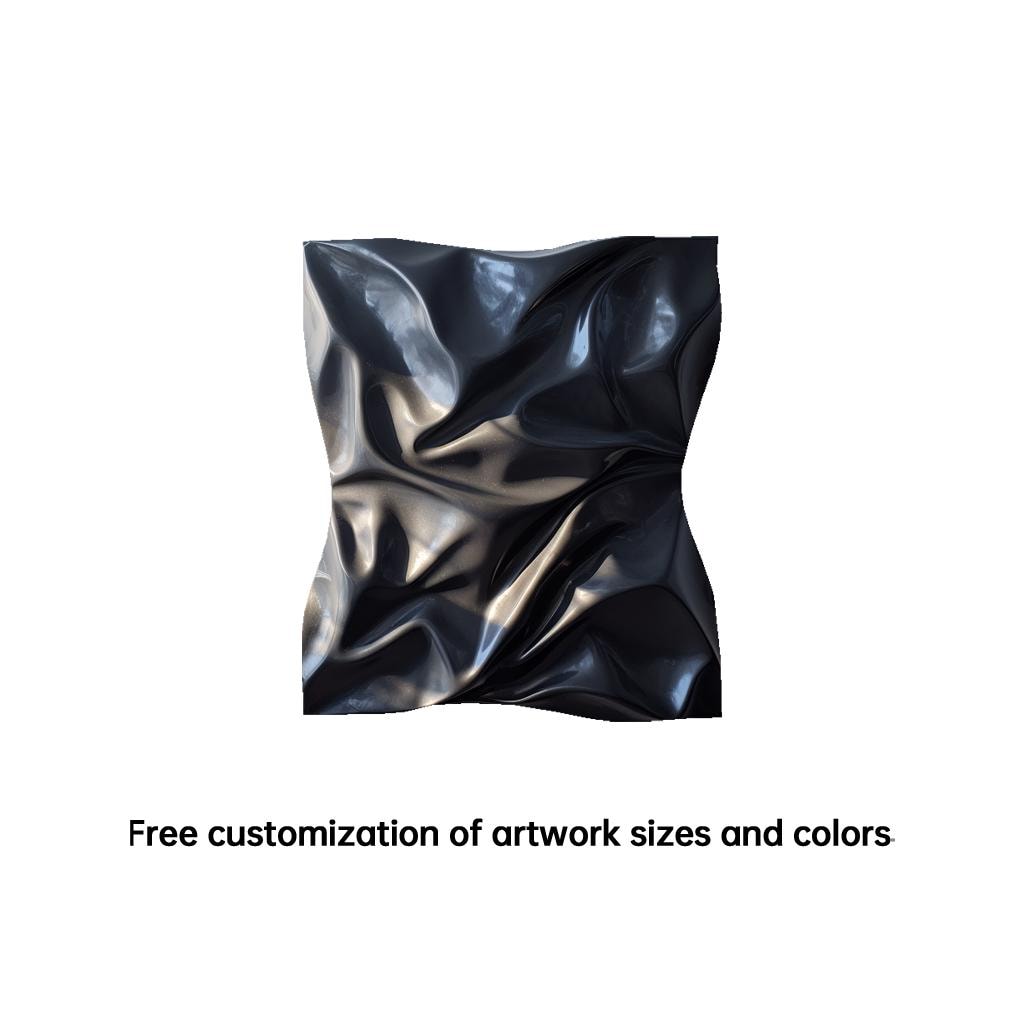 Black Wooden Abstract Wall Art- Geometric Wall Decor- 3D Wood Texture- Wood Wall Hanging- Housewarming Gift