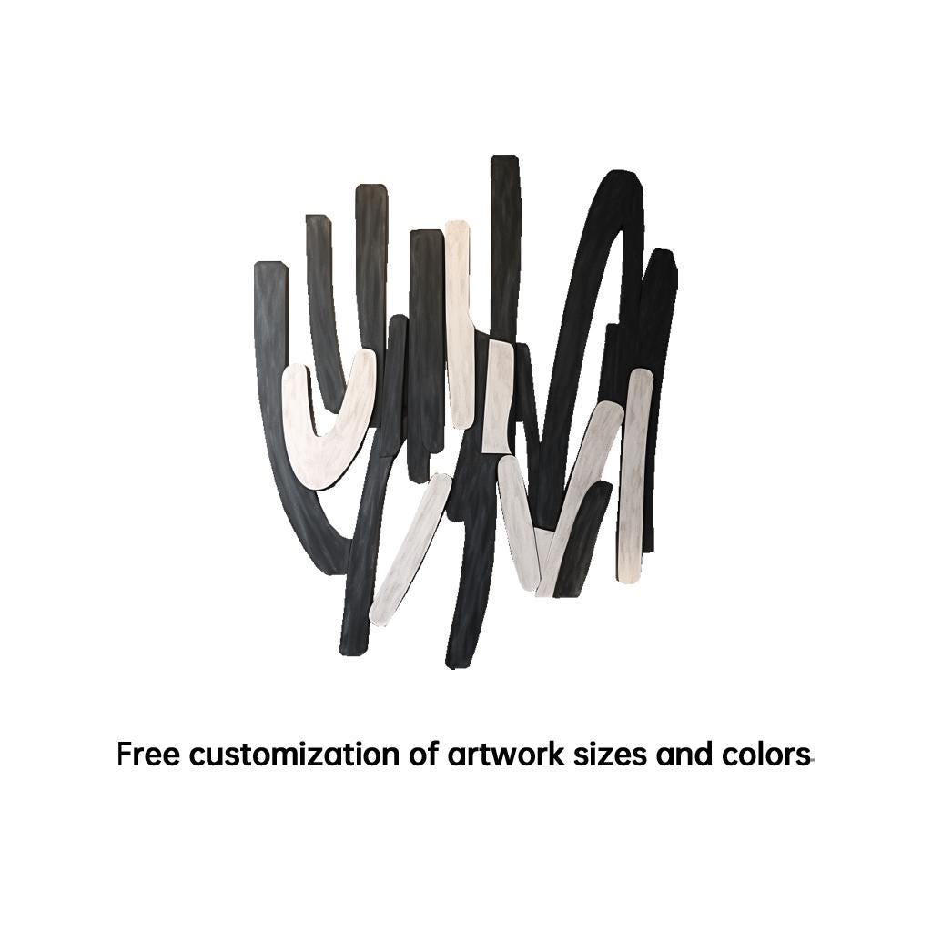 Black And White Minimalist Textured Wall Decor,Wood Carving Wall Art,3D vision,Home décor,Geometric Wall Décor,Living Room Art,Wooden Murals