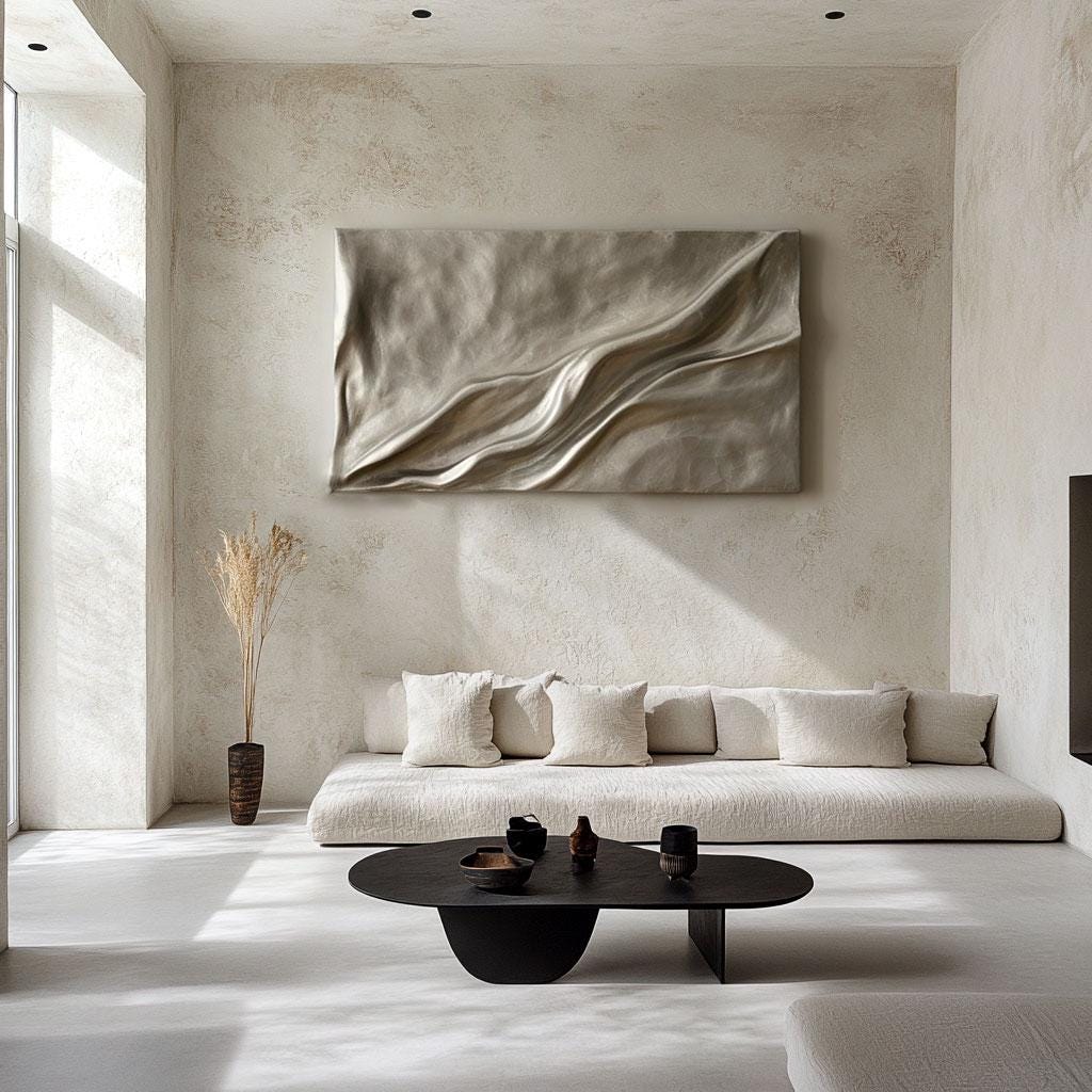 Custom Size Grey Textured Wood Wall Art – Modern 3D Wooden Sculpture | Minimalist Abstract Wall Decor for Living Room & Interior Styling