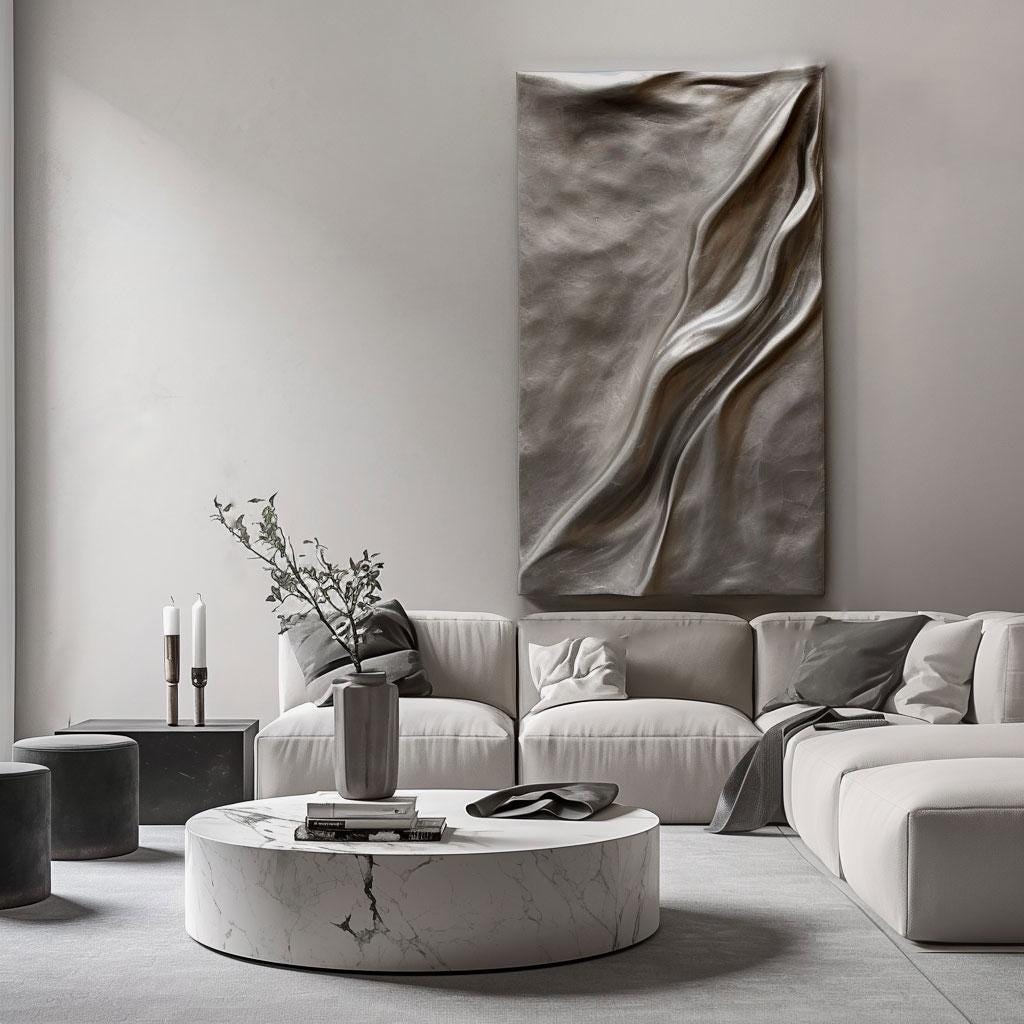 Custom Size Grey Textured Wood Wall Art – Modern 3D Wooden Sculpture | Minimalist Abstract Wall Decor for Living Room & Interior Styling