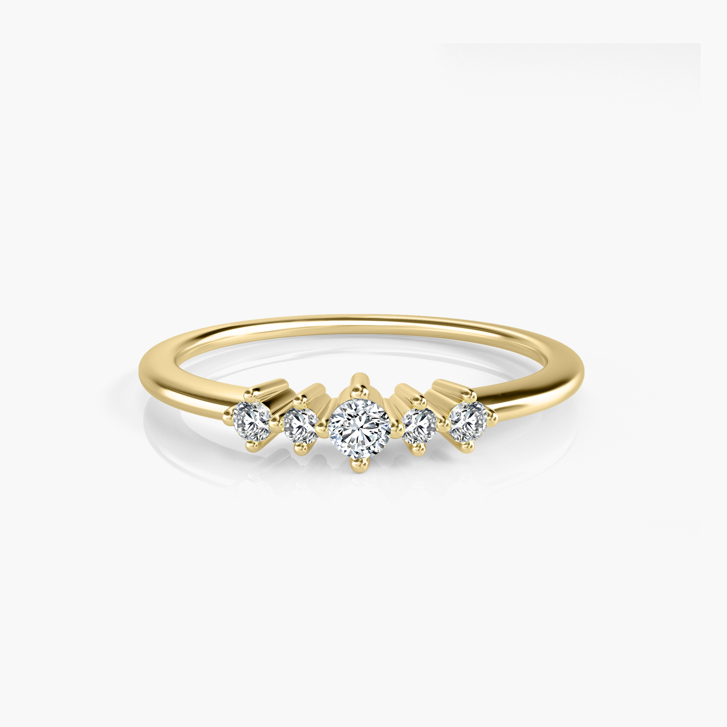 Olive Effortless Beauty Gold Plated Diamond Ring