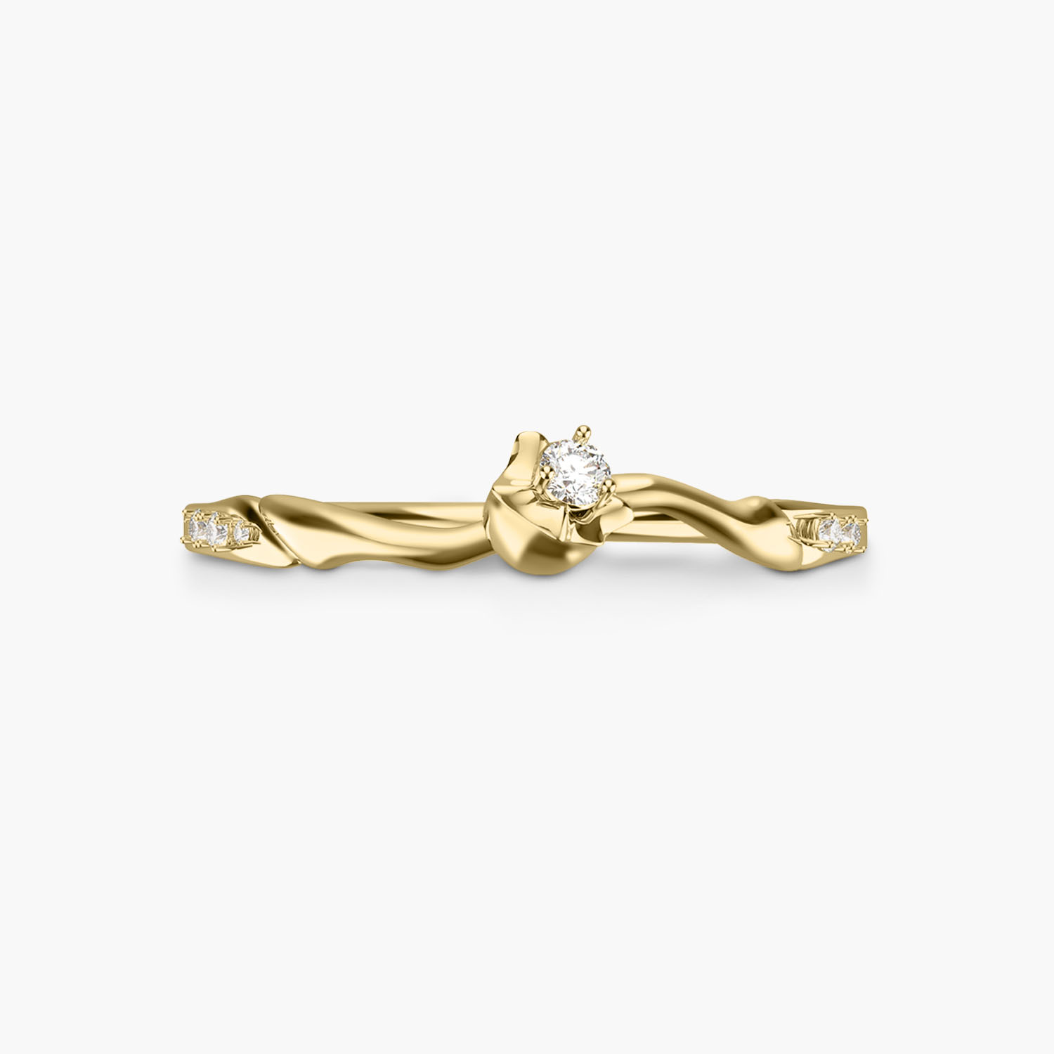 Bell Orchid Gold Plated Diamond Ring