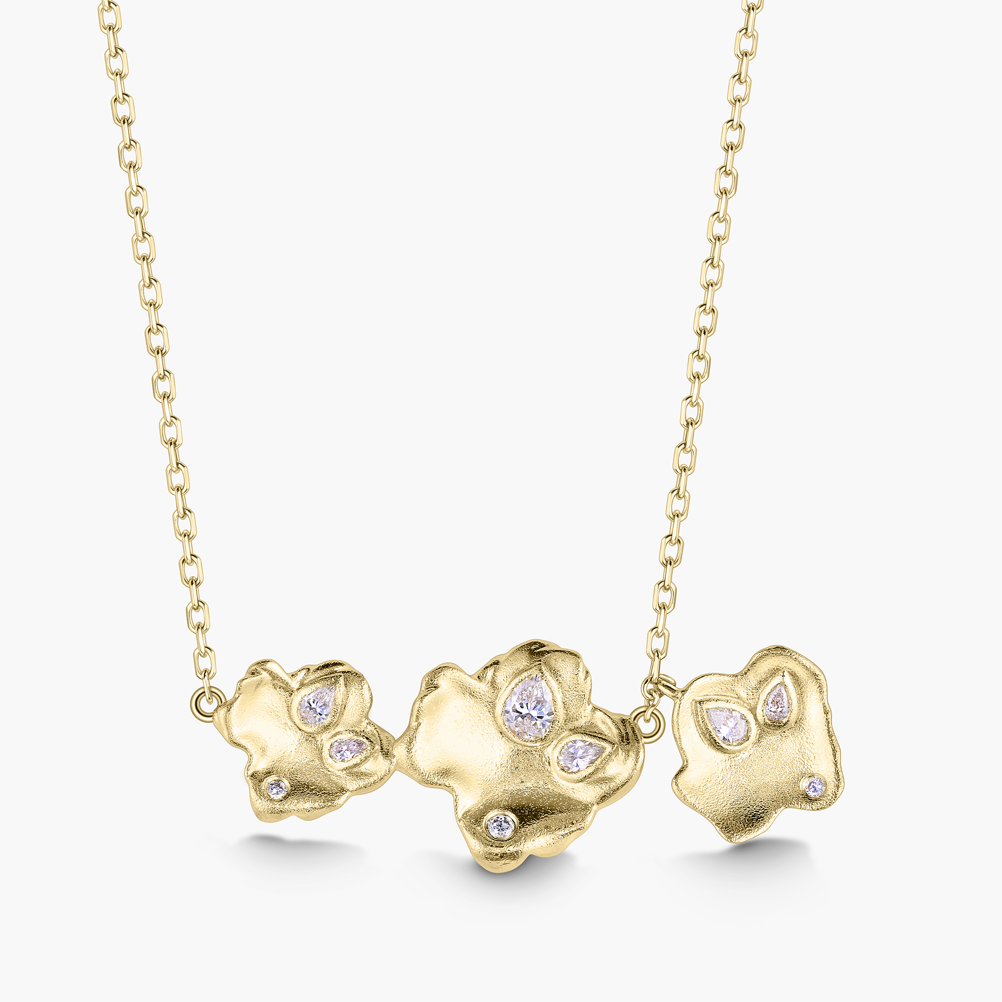Lettuce Gold Plated Diamond Necklace
