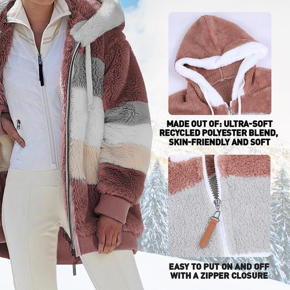 🔥50% OFF-🐑RCONTRASTING LAMB WOOL PADDED COAT🎁SPECIAL OFFE