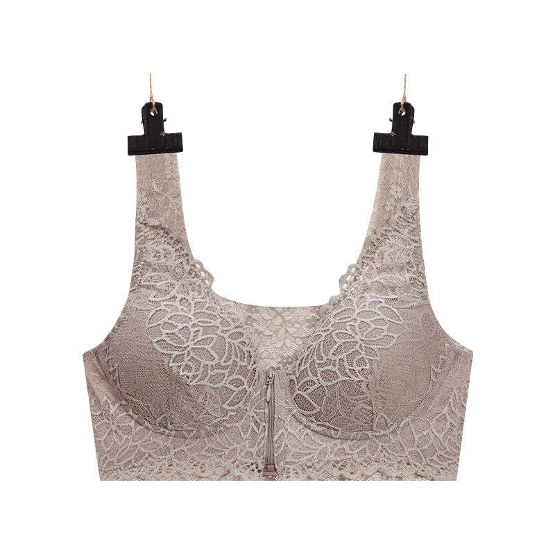 Front Zipper Sexy Lace Bra