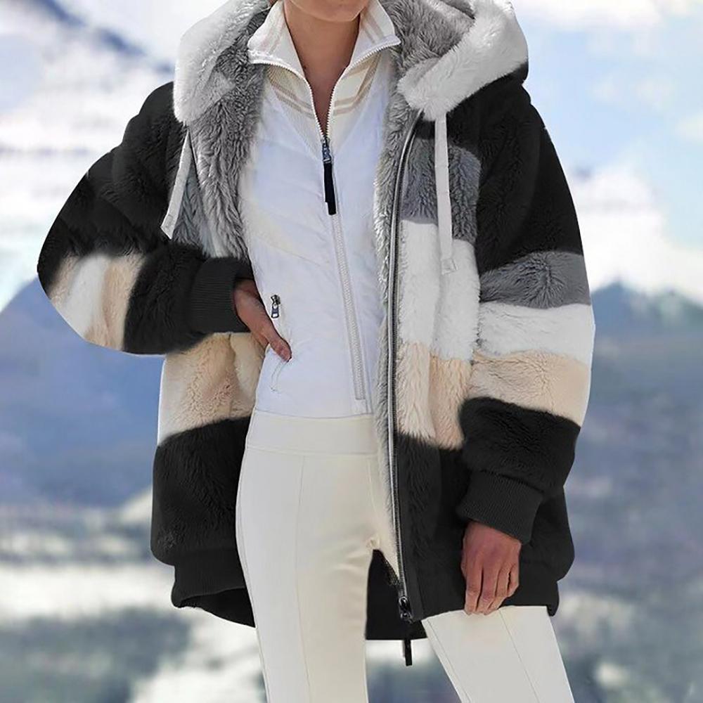 🔥50% OFF-🐑RCONTRASTING LAMB WOOL PADDED COAT🎁SPECIAL OFFE