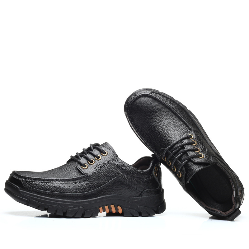 Men’s Cow Leather Waterproof Comfy Non Slip Soft Slip On Casual Shoes