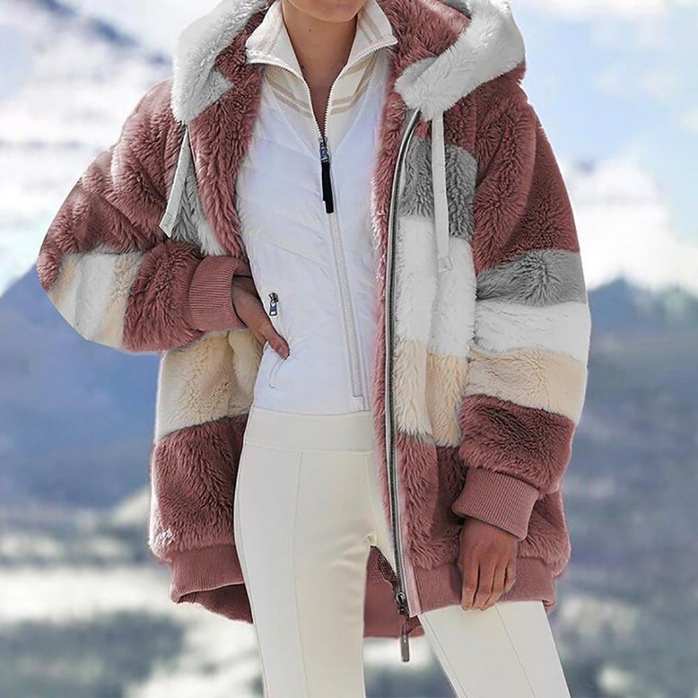 🔥50% OFF-🐑RCONTRASTING LAMB WOOL PADDED COAT🎁SPECIAL OFFE