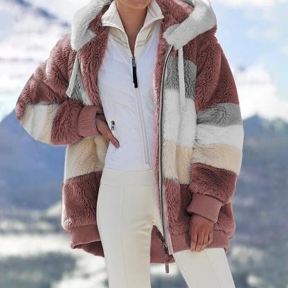 🔥50% OFF-🐑RCONTRASTING LAMB WOOL PADDED COAT🎁SPECIAL OFFE