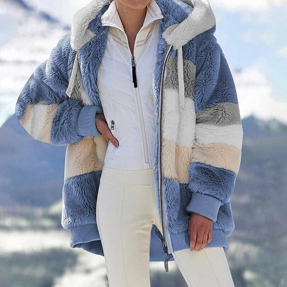 🔥50% OFF-🐑RCONTRASTING LAMB WOOL PADDED COAT🎁SPECIAL OFFE