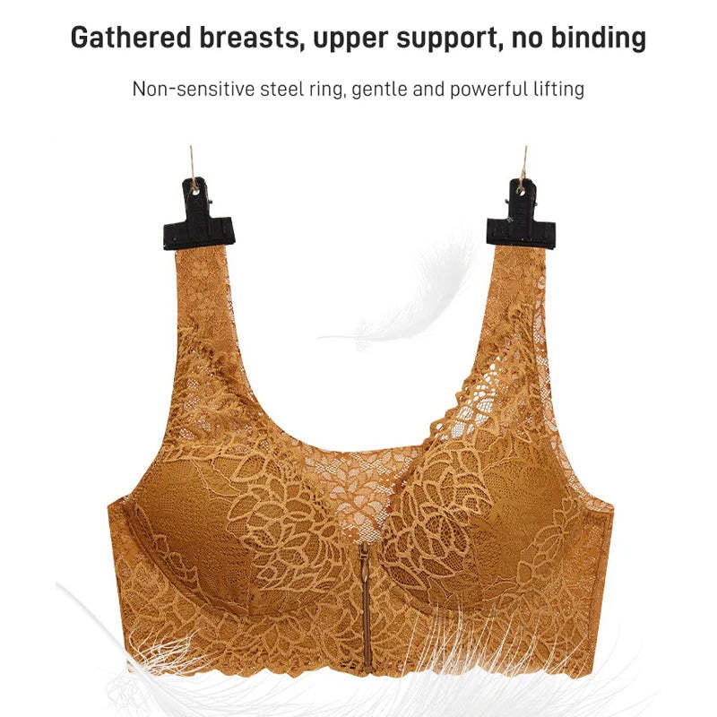 Front Zipper Sexy Lace Bra