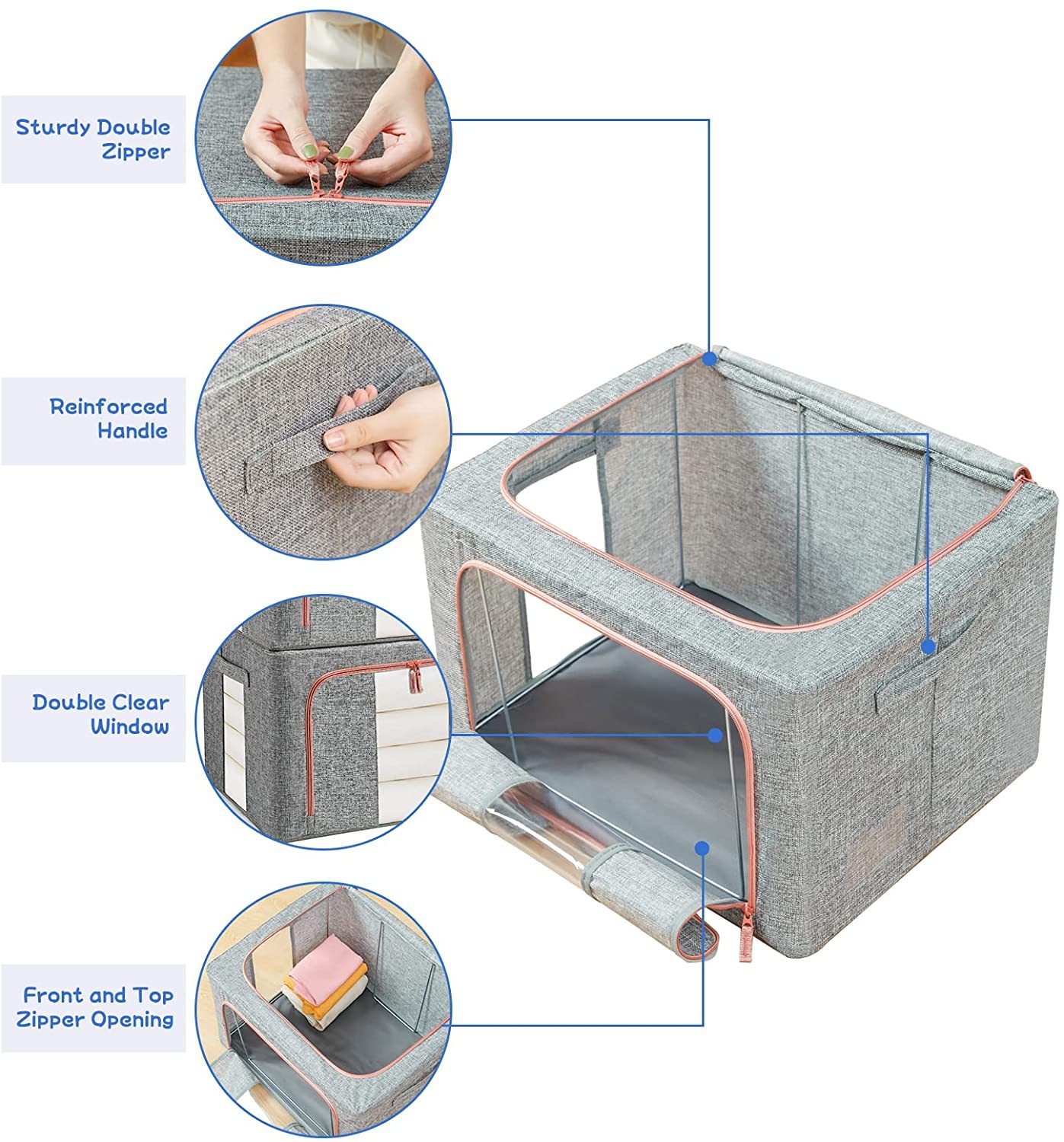 🔥Semi-Annual Sale-20% OFF🍅Hahomee™ Oxford Cloth Steel Frame Storage Box