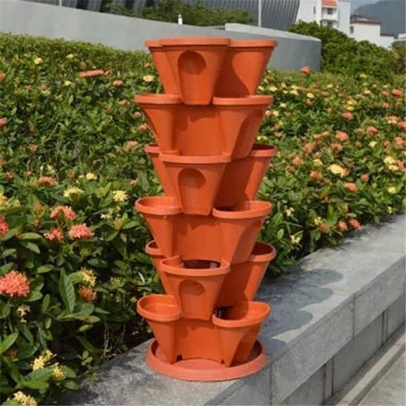 🌼(Plant Festival Special - 49% OFF) Stand Stacking Planters Strawberr