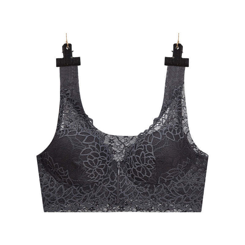 Front Zipper Sexy Lace Bra