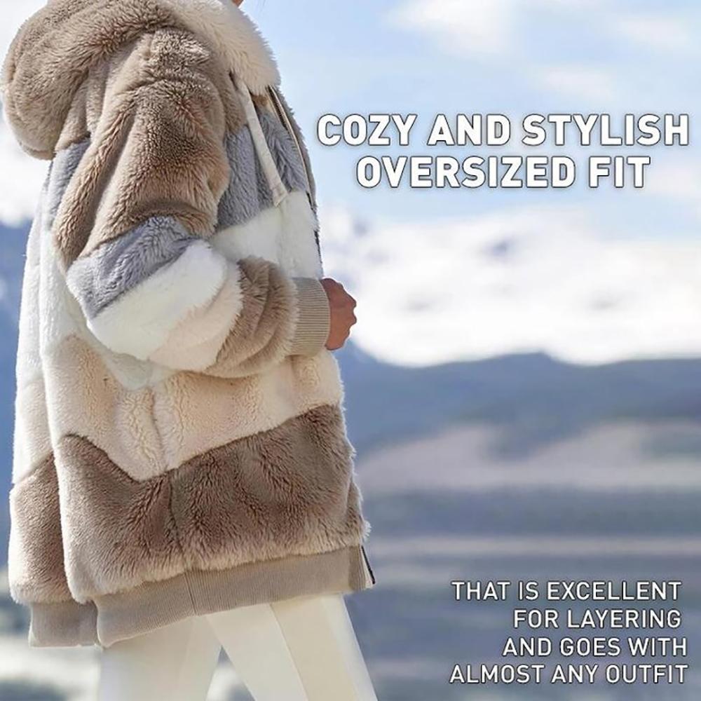 🔥50% OFF-🐑RCONTRASTING LAMB WOOL PADDED COAT🎁SPECIAL OFFE