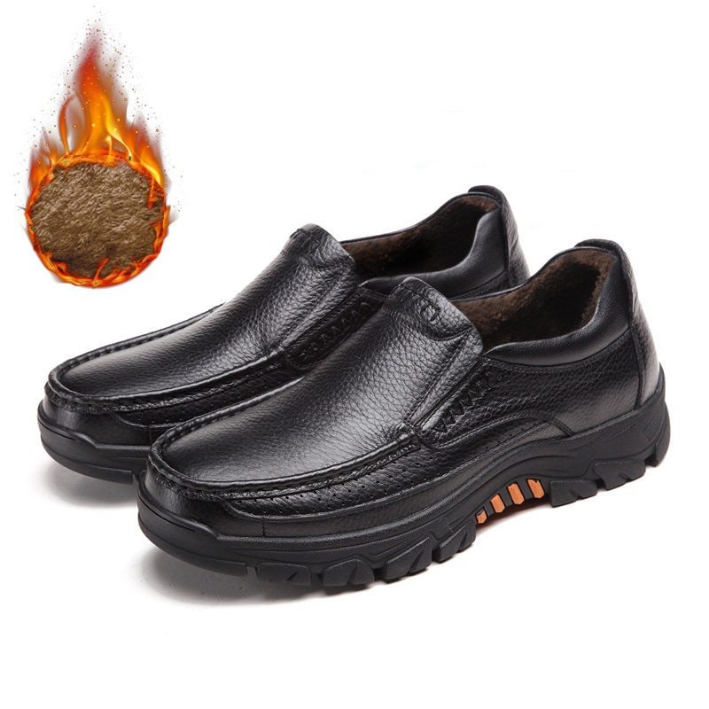 🔥HOT SALE🔥Genuine Leather Shoes Men Winter Shoes Super Keep Warm Outdoor