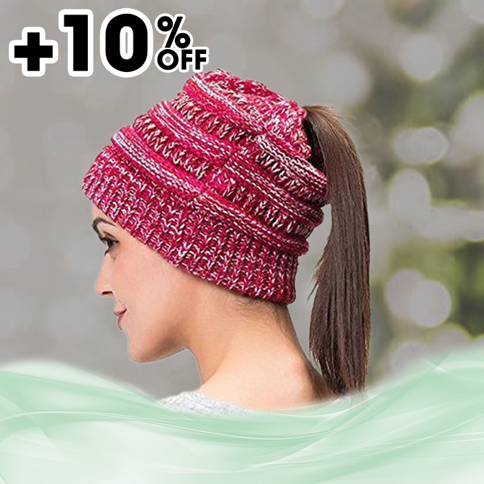 Soft Knit Ponytail Beanie