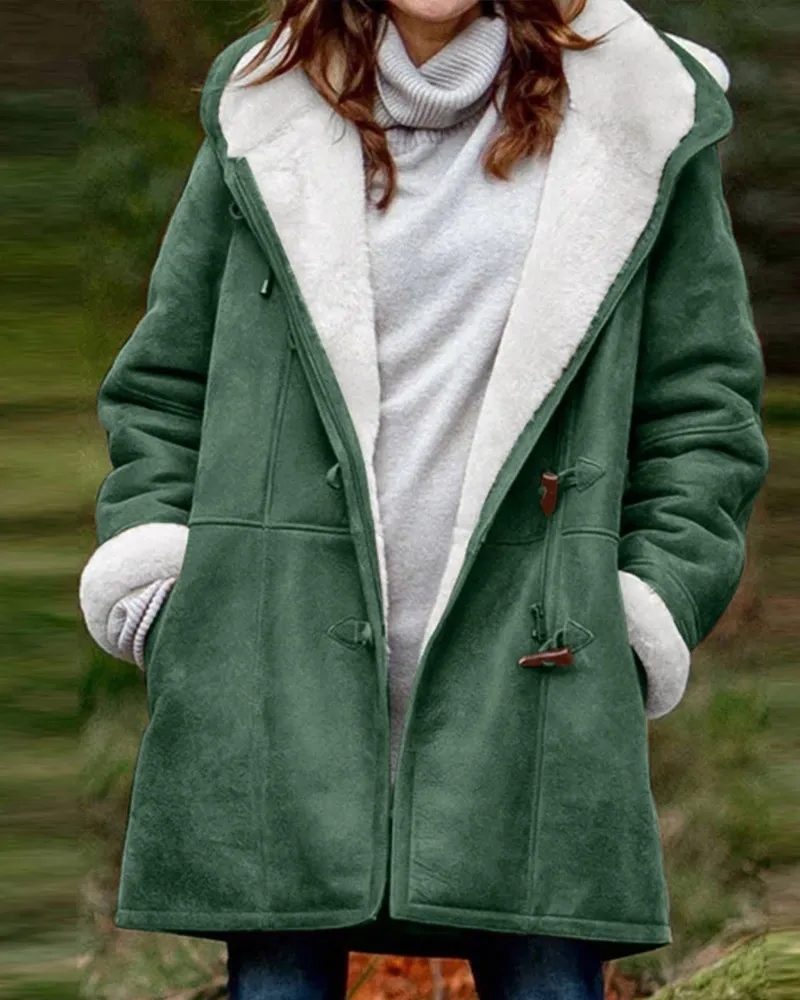Long Casual Long Sleeve Thermal Jacket