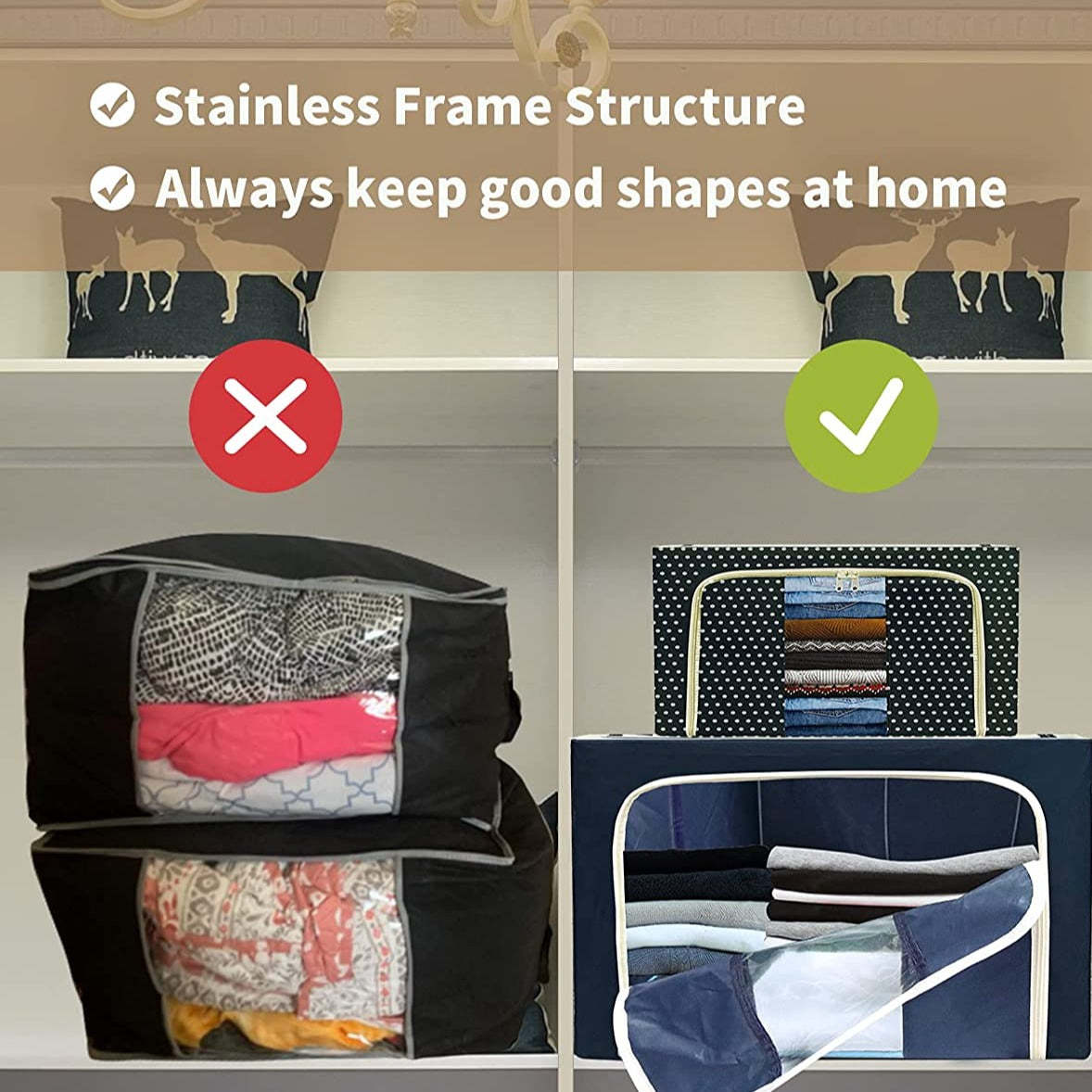 🔥Semi-Annual Sale-20% OFF🍅Hahomee™ Oxford Cloth Steel Frame Storage Box