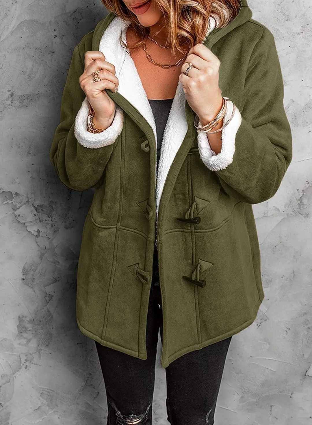 Long Casual Long Sleeve Thermal Jacket