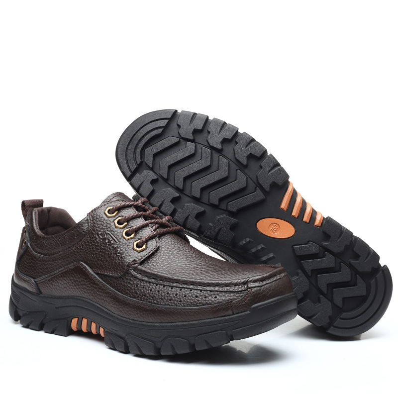 Men’s Cow Leather Waterproof Comfy Non Slip Soft Slip On Casual Shoes
