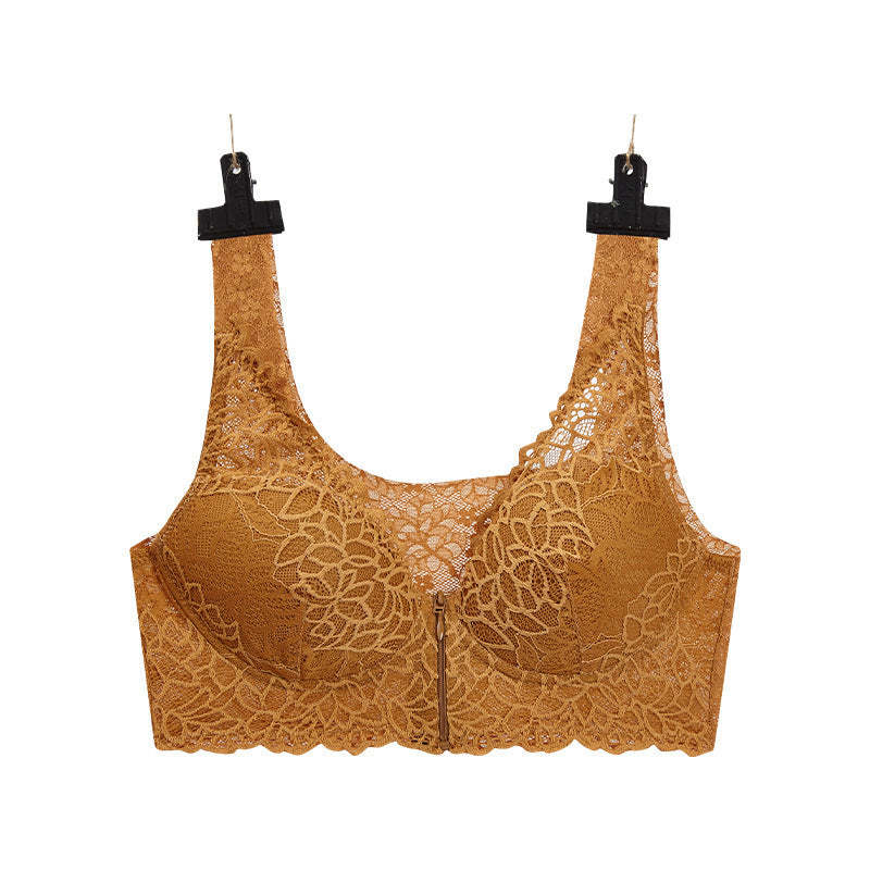 Front Zipper Sexy Lace Bra