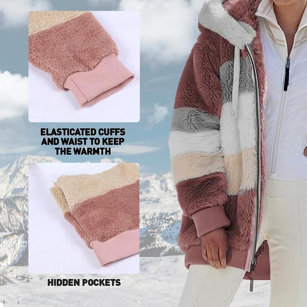 🔥50% OFF-🐑RCONTRASTING LAMB WOOL PADDED COAT🎁SPECIAL OFFE