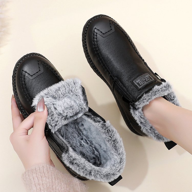 Women's Genuine Leather Non-Slip Zipper Ankle Boots