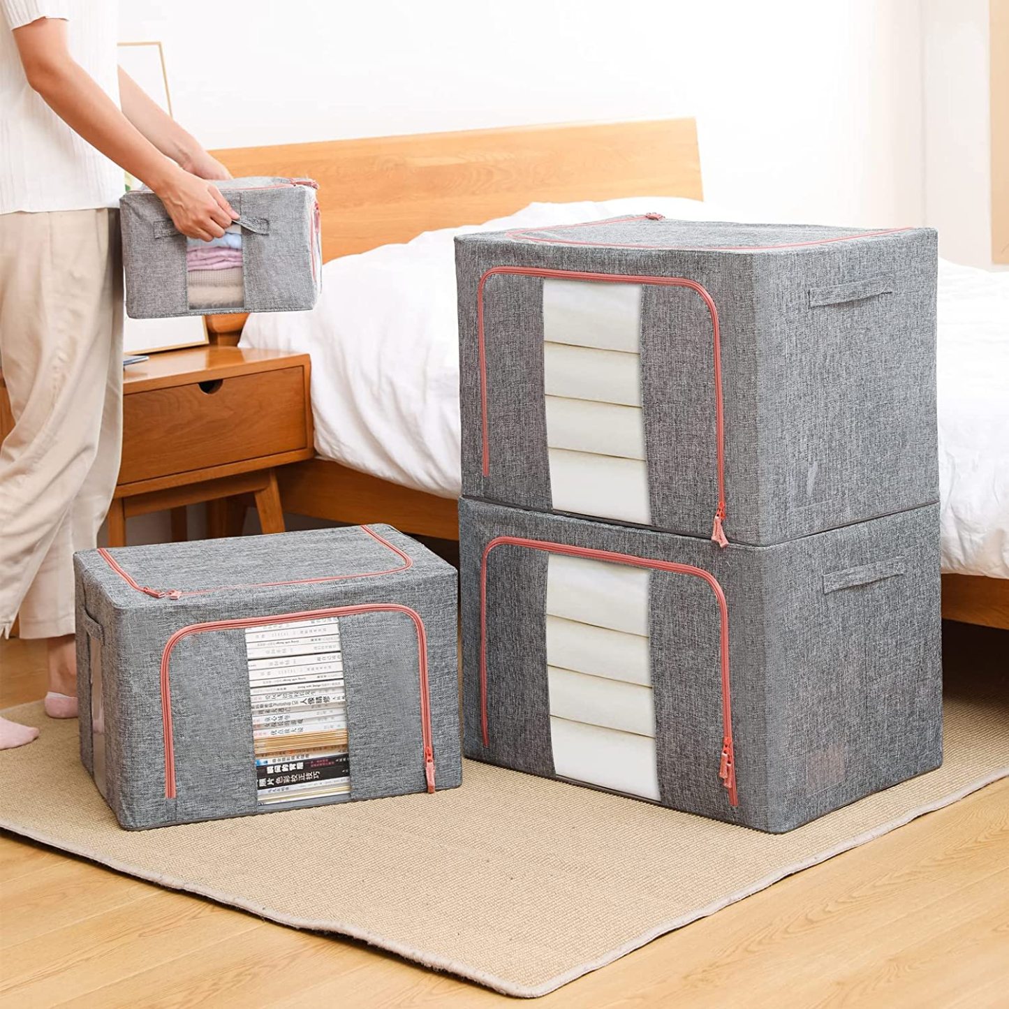 🔥Semi-Annual Sale-20% OFF🍅Hahomee™ Oxford Cloth Steel Frame Storage Box