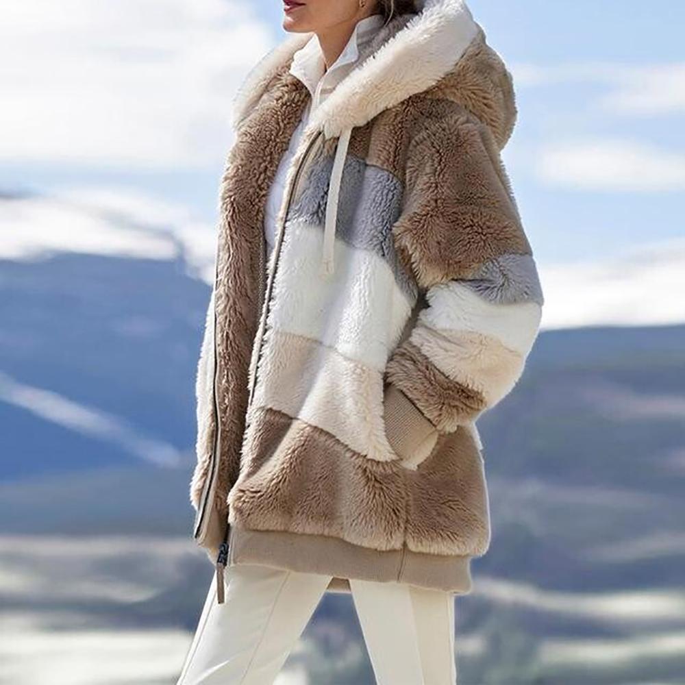 🔥50% OFF-🐑RCONTRASTING LAMB WOOL PADDED COAT🎁SPECIAL OFFE