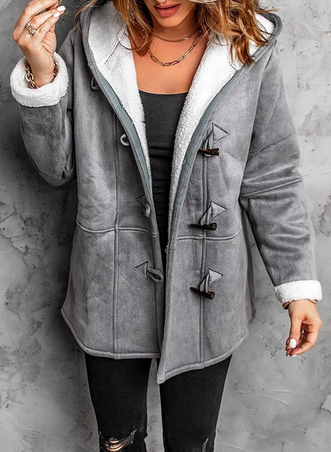 Long Casual Long Sleeve Thermal Jacket
