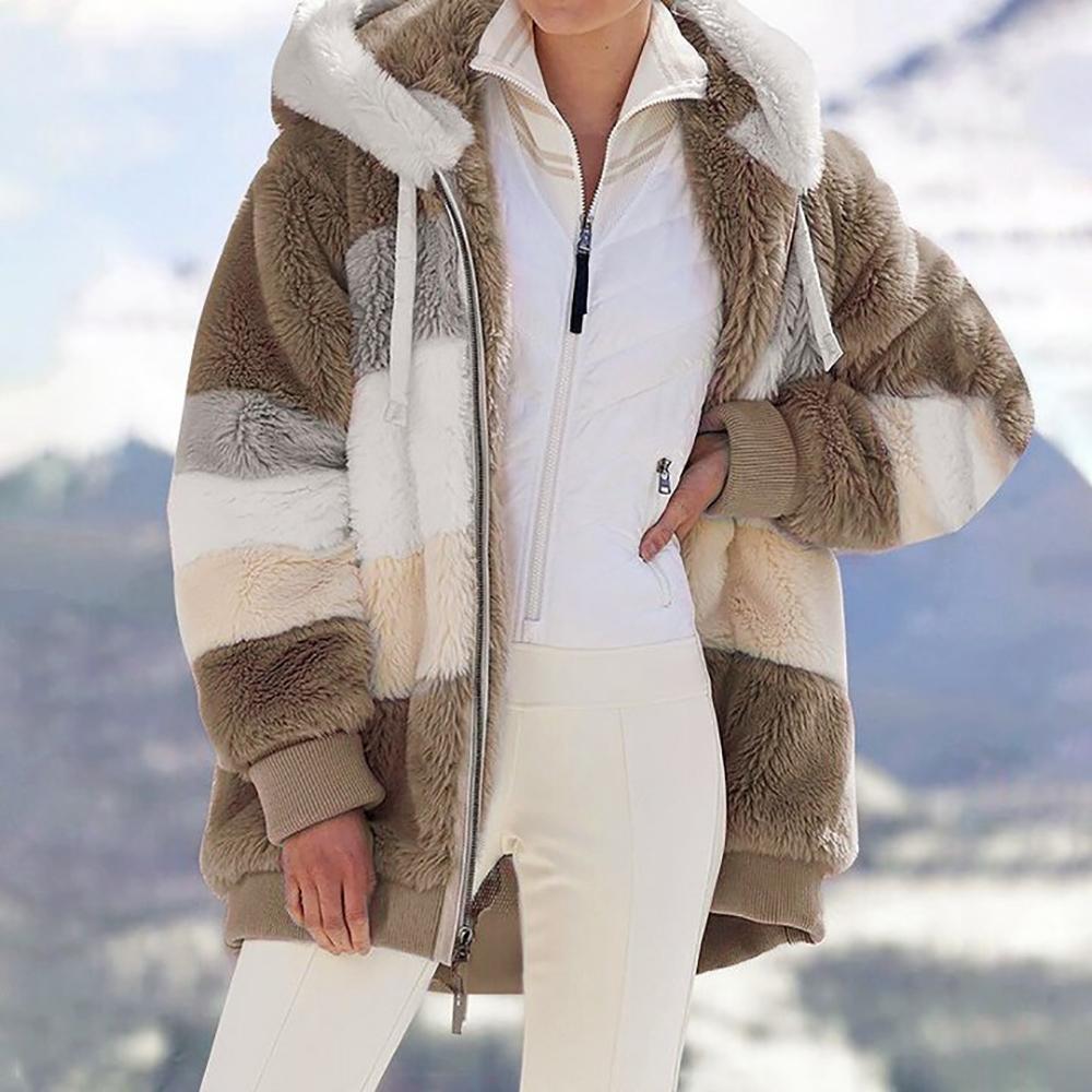 🔥50% OFF-🐑RCONTRASTING LAMB WOOL PADDED COAT🎁SPECIAL OFFE