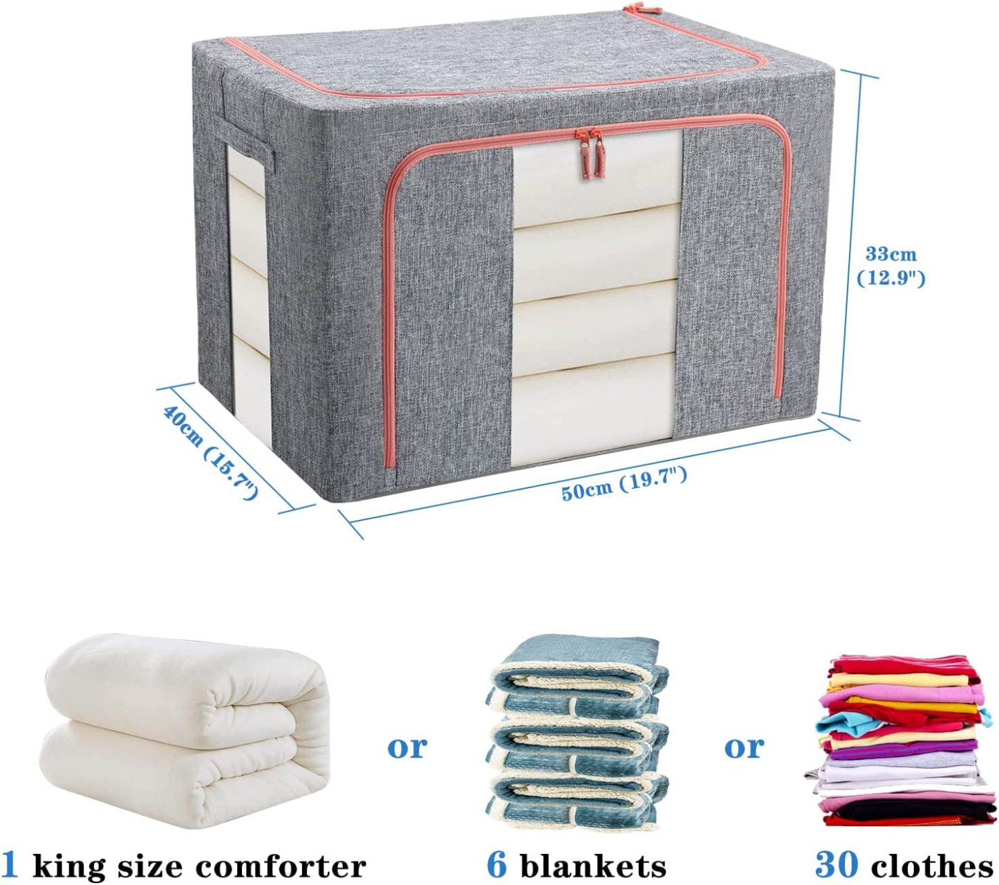 🔥Semi-Annual Sale-20% OFF🍅Hahomee™ Oxford Cloth Steel Frame Storage Box