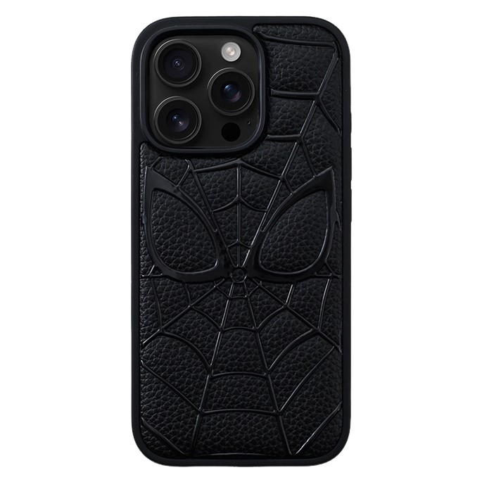 Spider-Man leather iPhone Case- basketball textured