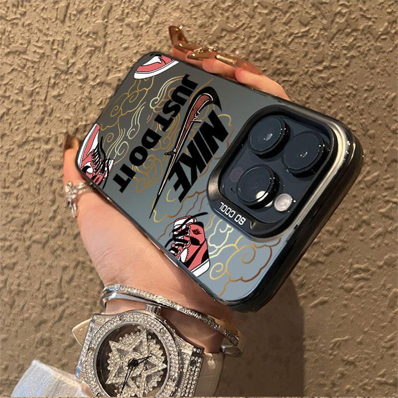 Just Do It Nike Electroplated Silver iPhone Case