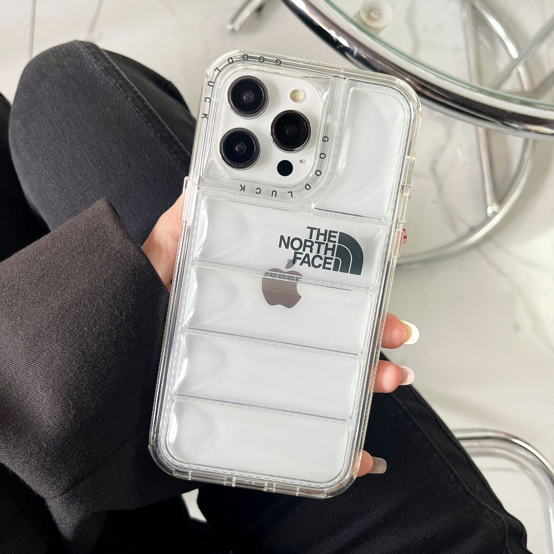 Transparent 3D Airbag North Face iPhone Case