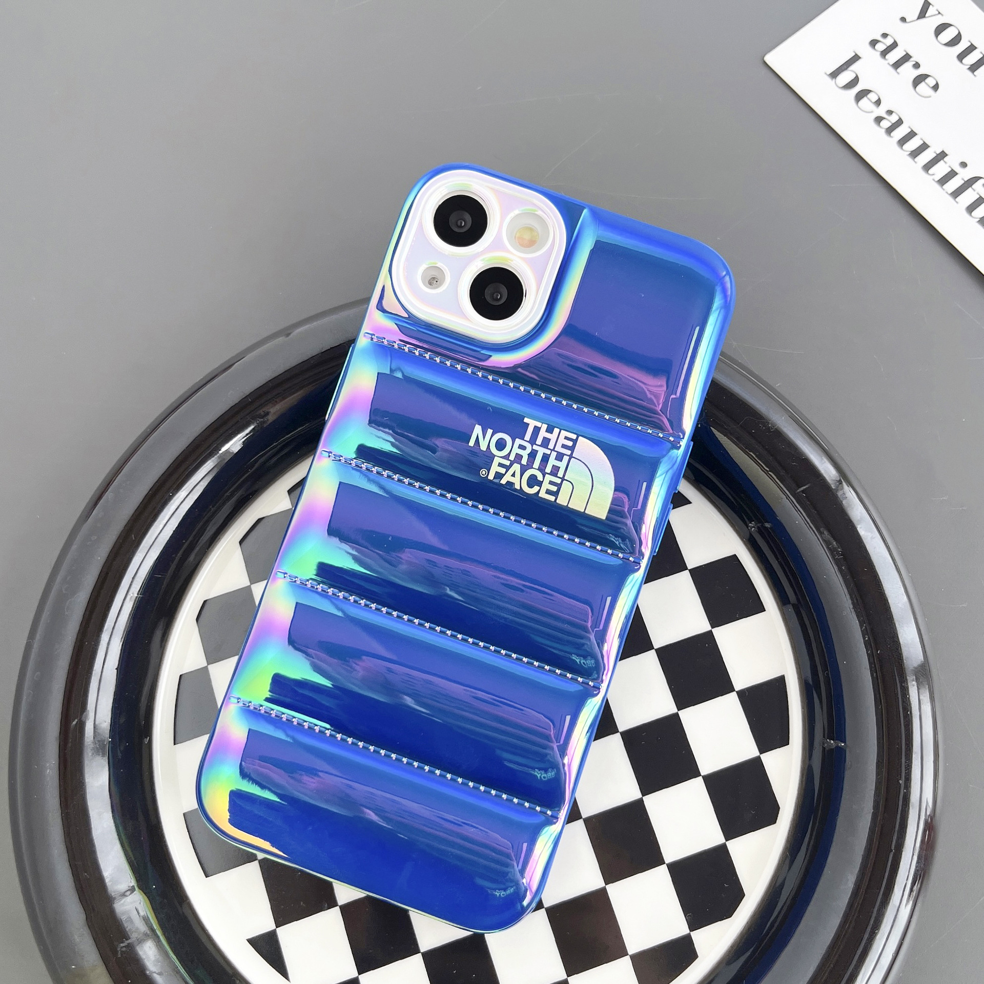 The North Face 3D Goose Down Jacket iphone Case-Neon Color Plating