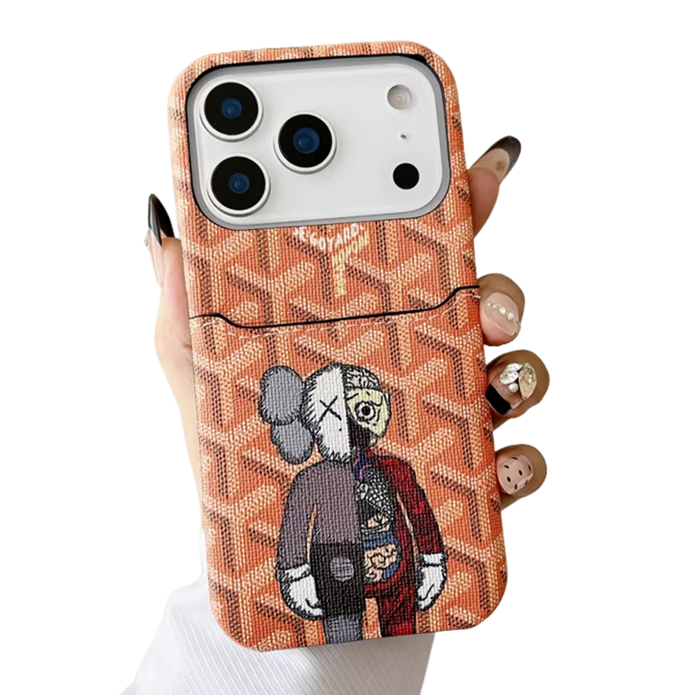 Goyard Leather iPhone Wallet Case