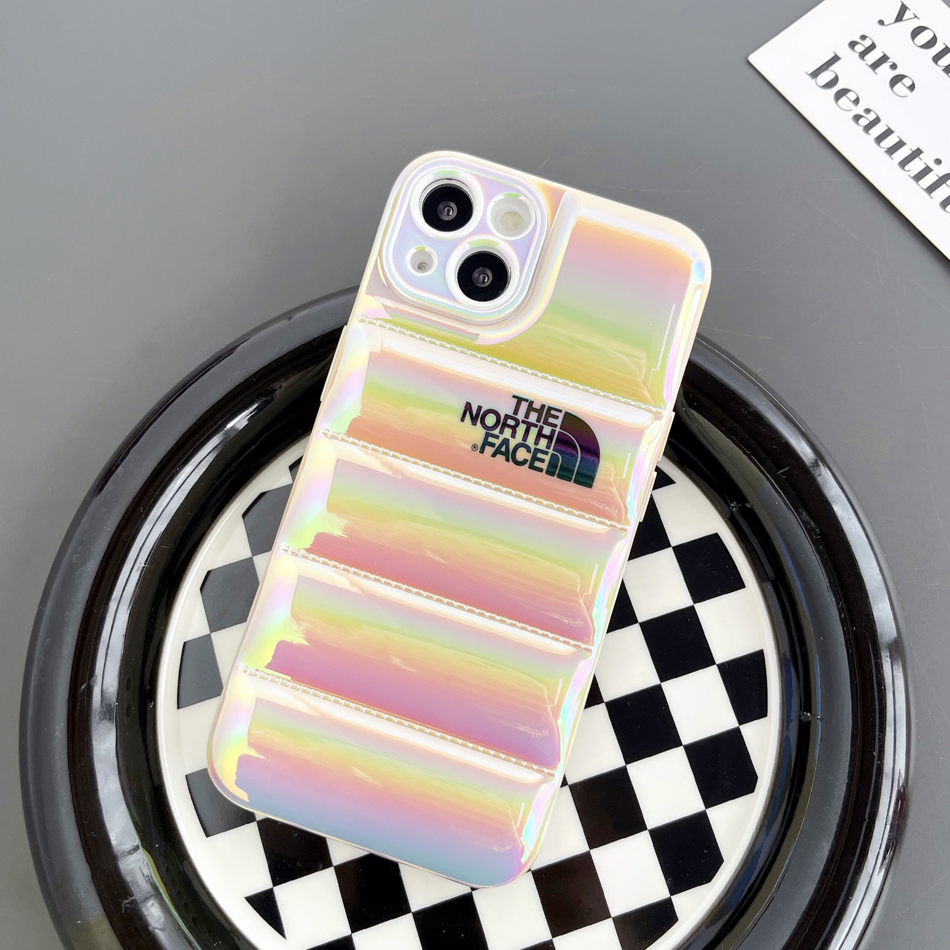 The North Face 3D Goose Down Jacket iphone Case-Neon Color Plating