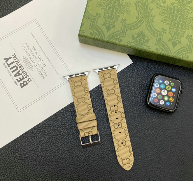 Luxury leather GG Apple Watch Bands