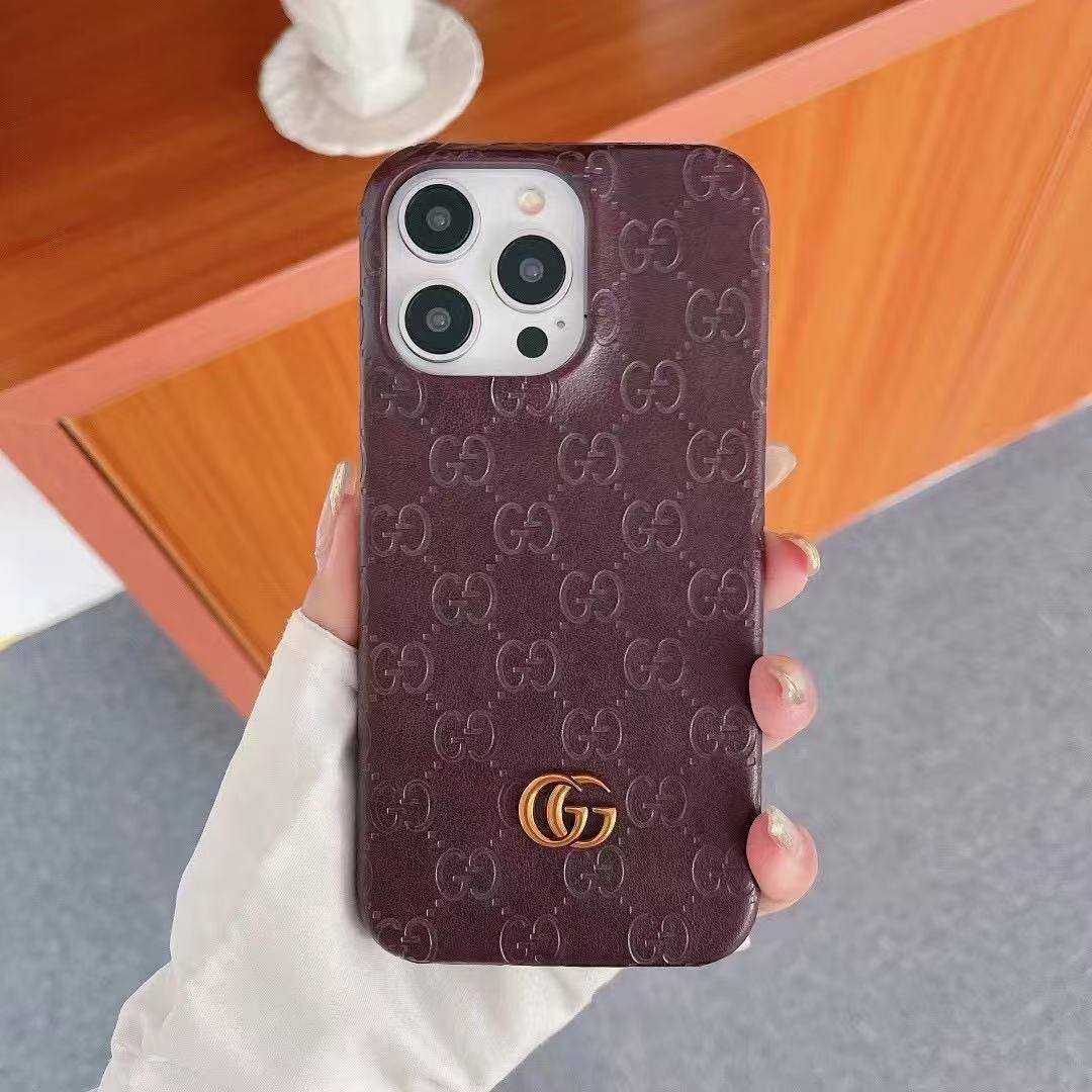 Luxury Leather GG iPhone Wallet Case