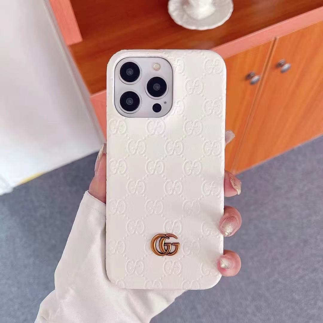 Luxury Leather GG iPhone Wallet Case