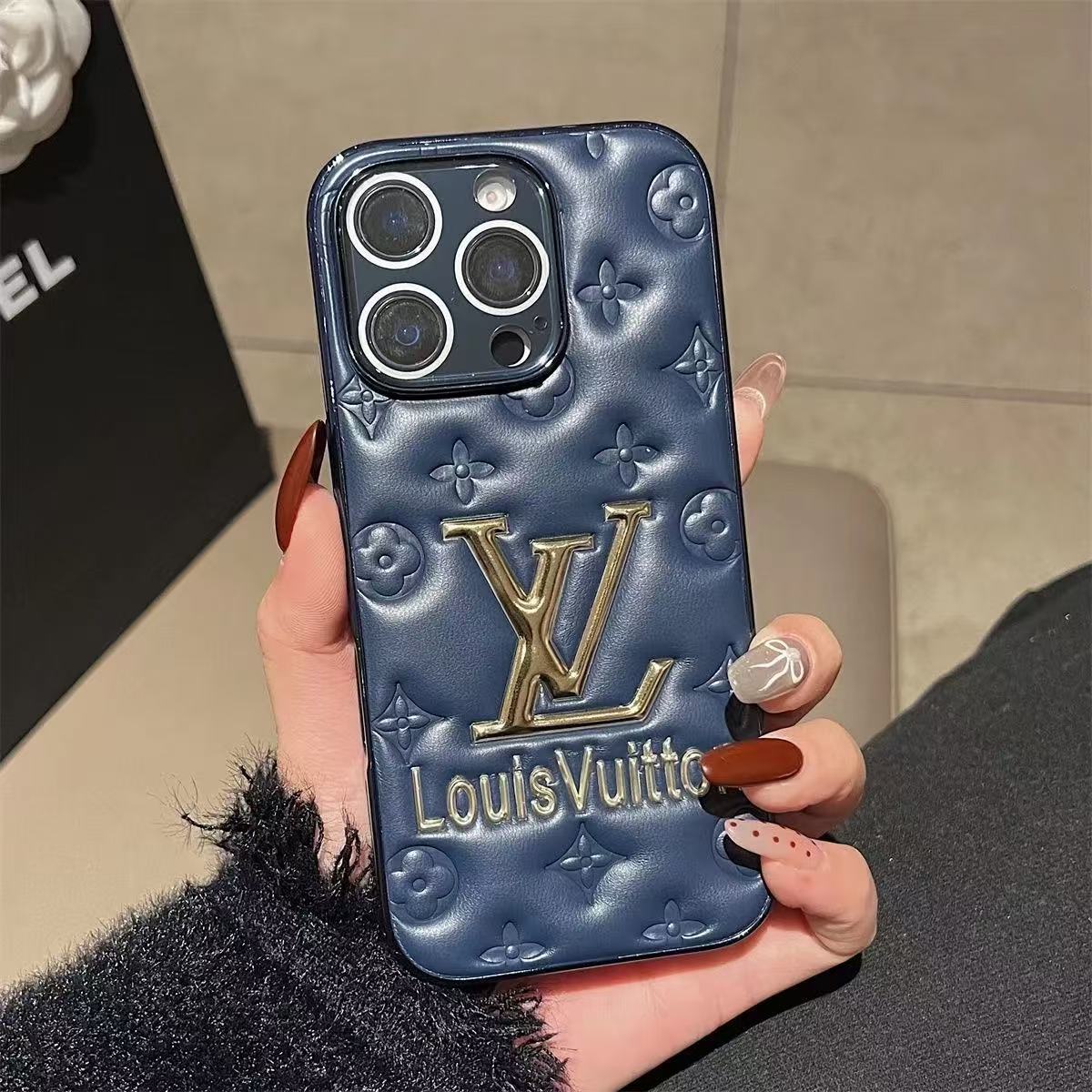 Luxury Leather V iPhone Case