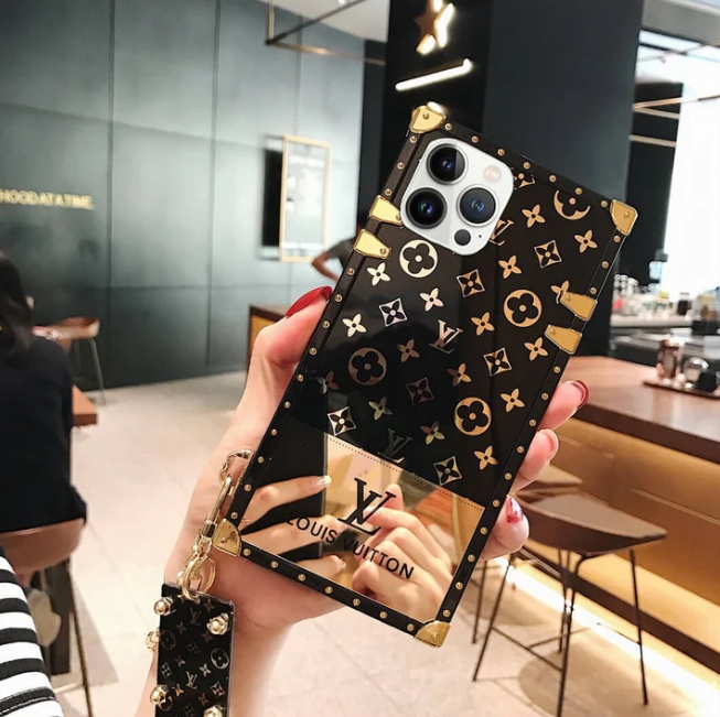 Luxury Square iPhone Case with Chain