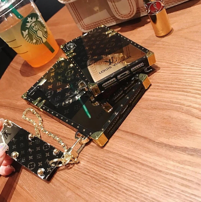 Luxury Square iPhone Case with Chain