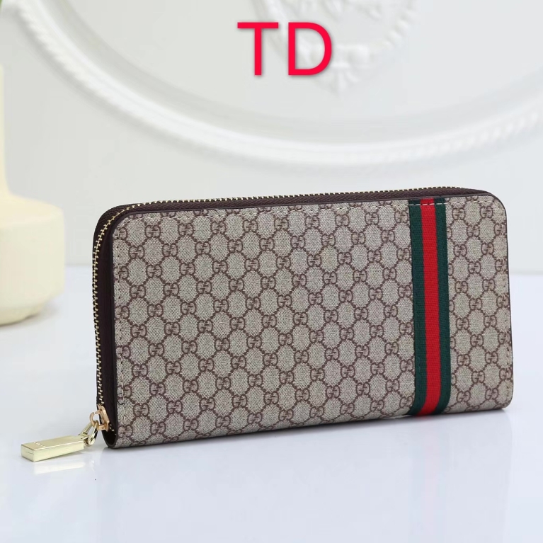 luxurious Leather Zipper Long Wallet