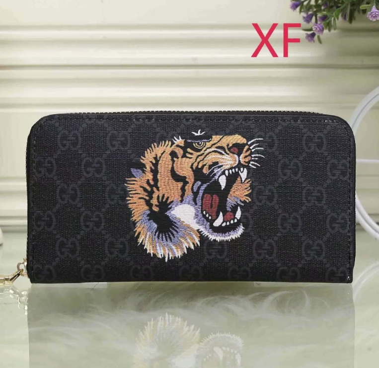 luxurious Leather Zipper Long Wallet